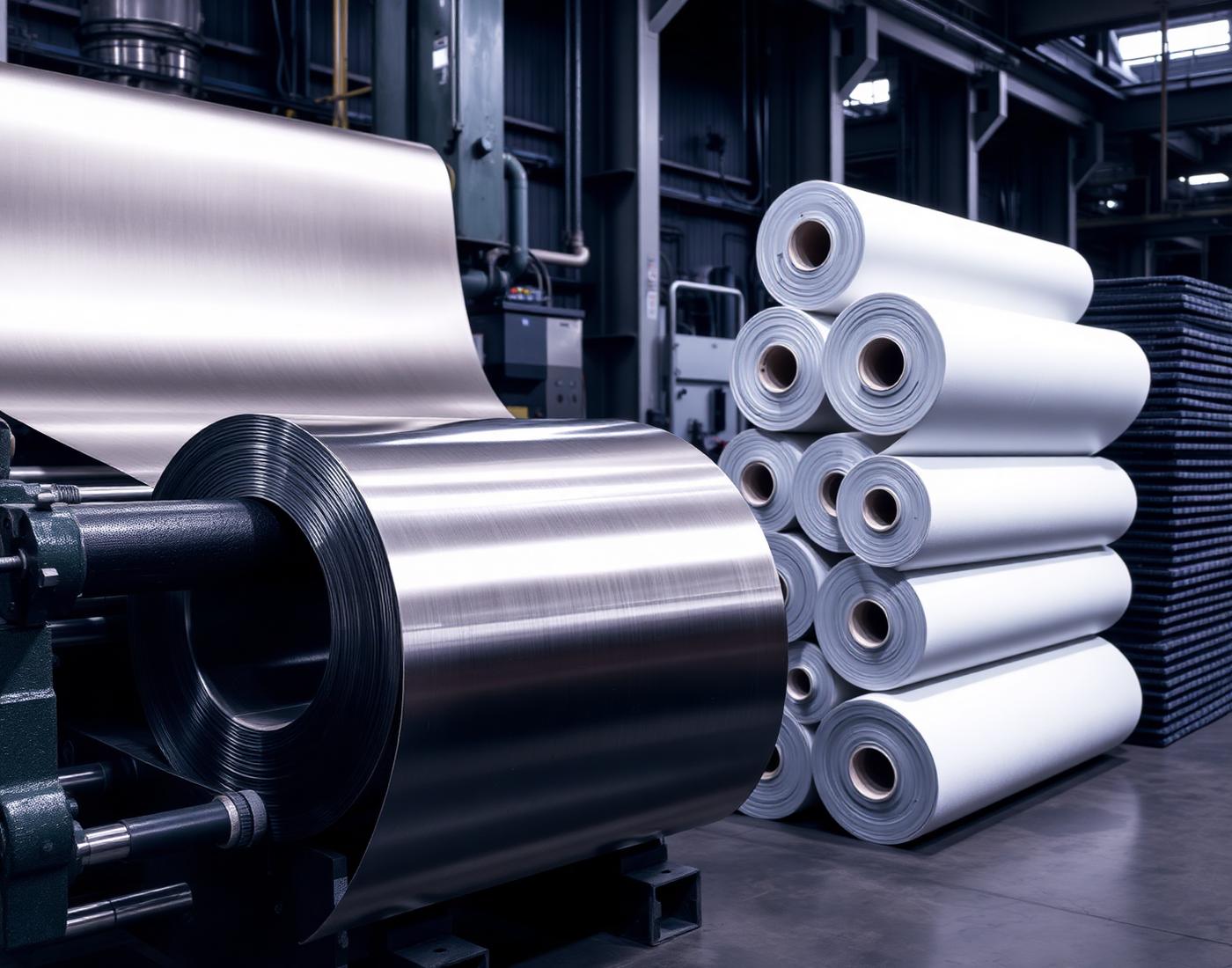 Línea de procesamiento de acero con felpa y alfombra industrial
